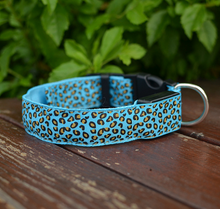 Load image into Gallery viewer, LED Dog Collar Safety Adjustable Nylon Leopard Pet Collar
